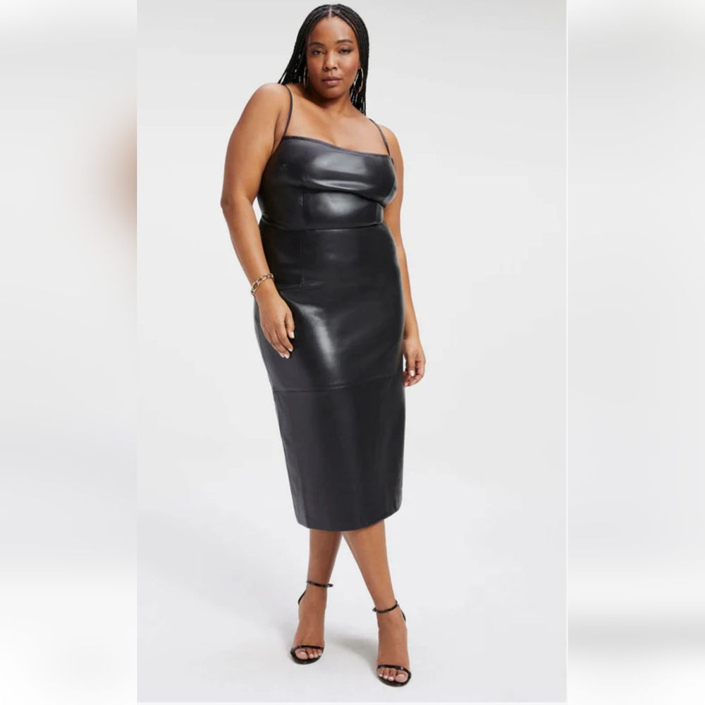 Good American Black Midi Dress